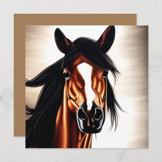 Carte Le Majestic Mustang - L'Esprit De Liberté (Devant / Derrière)