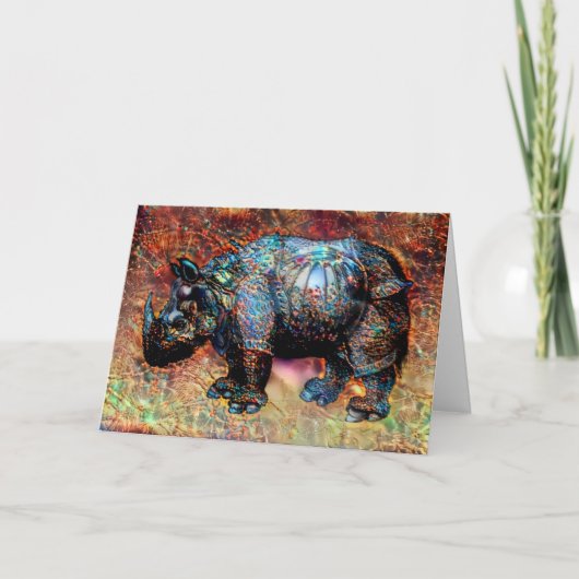 Carte Le majestueux rhinocéros (Devant)