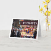 Carte Le Marché Central de Valence, Espagne (Fleur jaune)