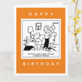 Carte Le mari aime garder la forme Cartoon (Fleur jaune)