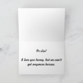 Carte Le Mari dit plus de chevaux en vert clair (Intérieur)