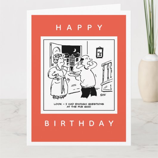 Carte Le mari ne veut pas remettre en question le dessin (Devant)