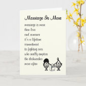 Carte Le mariage c'est plus - poème drôle d'anniversaire (Fleur jaune)