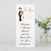 Carte Le mariage de réception (Debout devant)