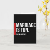 Carte Le Mariage Est Amusant, Amusant Mariage Groom Cran (Fleur jaune)