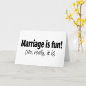 Carte Le Mariage Est Amusant Pas Vraiment C'Est (Fleur jaune)