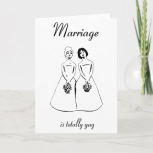 Carte Le mariage est totalement gay — le couple féminin
