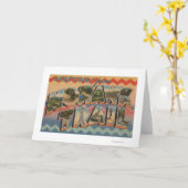 Carte Le Massachusetts - salutations de traînée de (Fleur jaune)