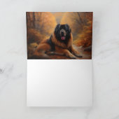 Carte Le Mastiff tibétain en automne les feuilles automn (Intérieur)