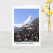 Carte Le Matterhorn de Zermatt (Fleur jaune)