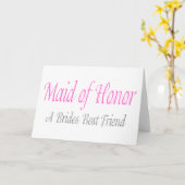 Carte Le meilleur ami d'une mariée (Fleur jaune)