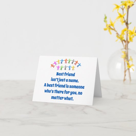 Carte Le meilleur ami n'est pas juste un nom - Citation (Fleur jaune)