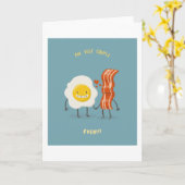 Carte Le meilleur couple qui soit - bacon & œuf (Fleur jaune)