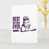 Carte LE MEILLEUR DAD DAD JAMAIS CATÉGORIE CITER Cat Dad (Fleur jaune)