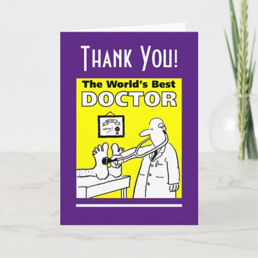 Carte Le meilleur docteur du monde - Merci ! (Devant)