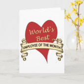 Carte Le meilleur employé du mois (Fleur jaune)