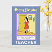 Carte Le meilleur enseignant du monde - Joyeux anniversa (Fleur jaune)