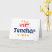 Carte Le meilleur enseignant jamais (Fleur jaune)