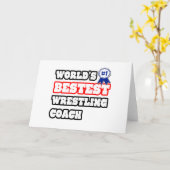 Carte Le meilleur entraîneur de lutte du monde (Fleur jaune)