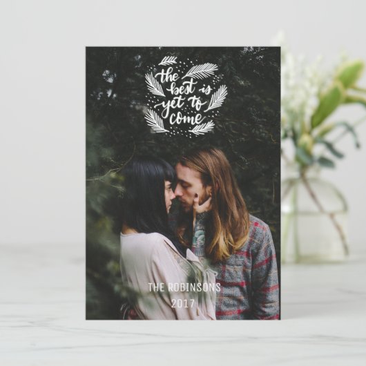 Carte Le meilleur est encore Script romantique moderne m (Debout devant)