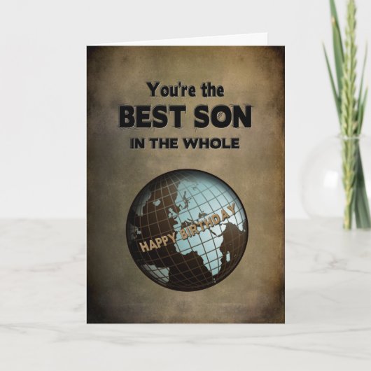CARTE LE MEILLEUR FILS D'ANNIVERSAIRE AU MONDE (Devant)