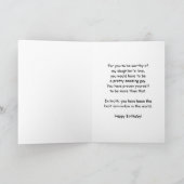 Carte Le meilleur gendre du monde à l'anniversaire (Intérieur)