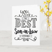 Carte Le meilleur gendre du monde à l'anniversaire (Fleur jaune)