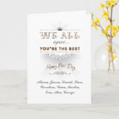 Carte Le meilleur jour de la fête du patron (Fleur jaune)