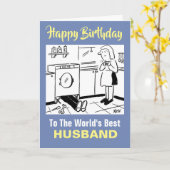 Carte Le meilleur mari bricoleur du monde (Fleur jaune)