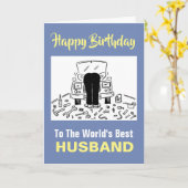 Carte Le meilleur mari mécanicien automobile du monde (Fleur jaune)