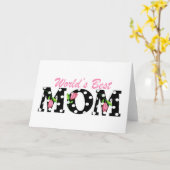 Carte Le meilleur noir de la maman du monde avec les (Fleur jaune)