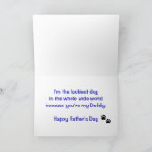 Carte Le meilleur papa de chien (Intérieur)