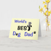 Carte Le meilleur papa de chien (Fleur jaune)