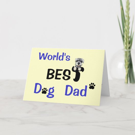Carte Le meilleur papa de chien (Devant)