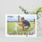 Carte Le meilleur papa de chien du monde (Debout devant)
