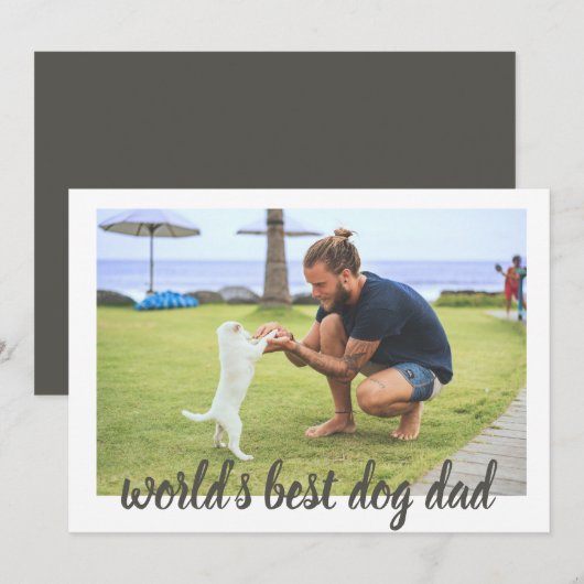 Carte Le meilleur papa de chien du monde (Devant / Derrière)