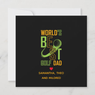 Carte Le meilleur papa de golf du monde Cadeaux papa