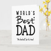 Carte Le meilleur papa du monde (Fleur jaune)