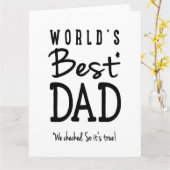 Carte Le meilleur papa du monde (Fleur jaune)