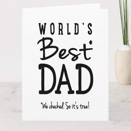 Carte Le meilleur papa du monde (Devant)