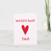 Carte Le meilleur papa du monde ! | Fête des pères Red H (Devant)