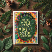 Carte Le meilleur papa du monde !" Inspirété verte