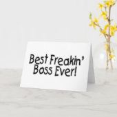 Carte Le meilleur patron de Freakin jamais (Fleur jaune)