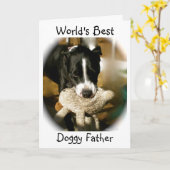 Carte Le meilleur père de chien du monde (Fleur jaune)