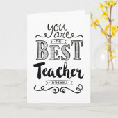 Carte Le meilleur professeur dans l'anniversaire du (Fleur jaune)