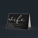 Carte Le meilleur scénario de définition de femme au mon<br><div class="desc">Personnalisez votre femme spéciale pour créer un cadeau unique pour les anniversaires,  les anniversaires,  les mariages,  Noël ou n'importe quel jour que vous voulez montrer combien elle signifie pour vous. Une façon parfaite de lui montrer à quel point elle est extraordinaire chaque jour. Conçu par Thisnotme©</div>
