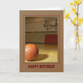 Carte Le Merci d'anniversaire de basket-ball en (Fleur jaune)