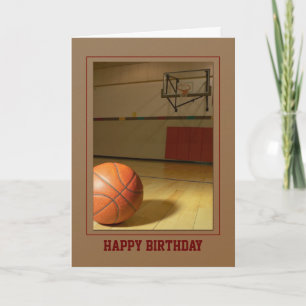Carte Le Merci d'anniversaire de basket-ball en