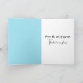 Carte Le Merci du pyjama de chat (Intérieur)