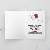 Carte Le message d'anniversaire spirituel ultime (vin) (Intérieur)